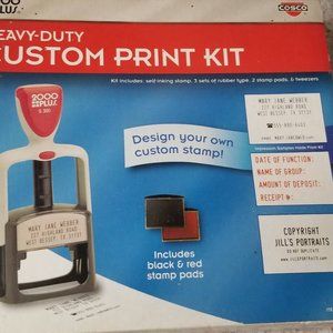 2000 Plus Heavy Duty Custom Print Kit Stamp Address Black & Red Ink Pads,A